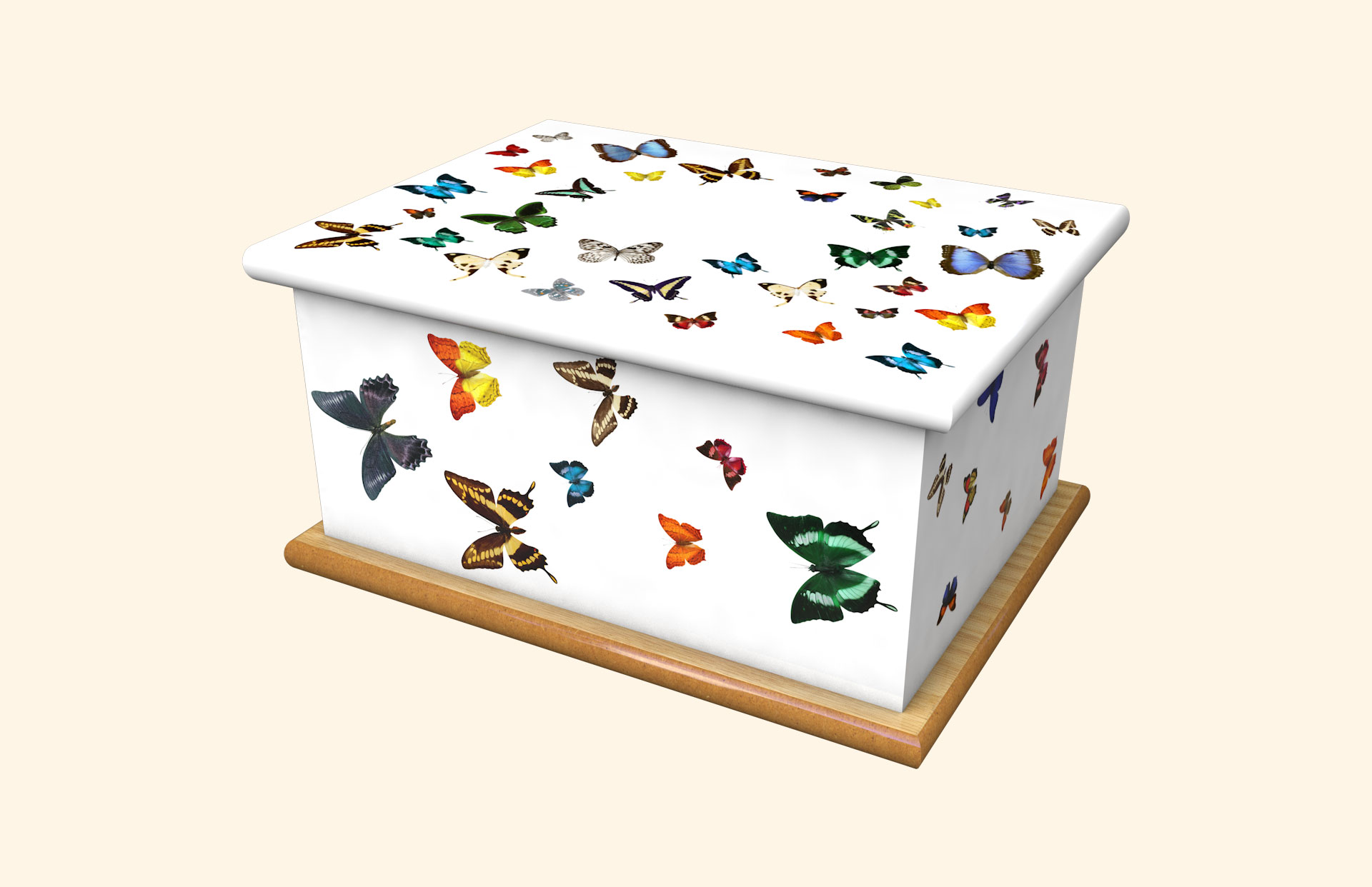 Fluttering Beauty adult ashes casket